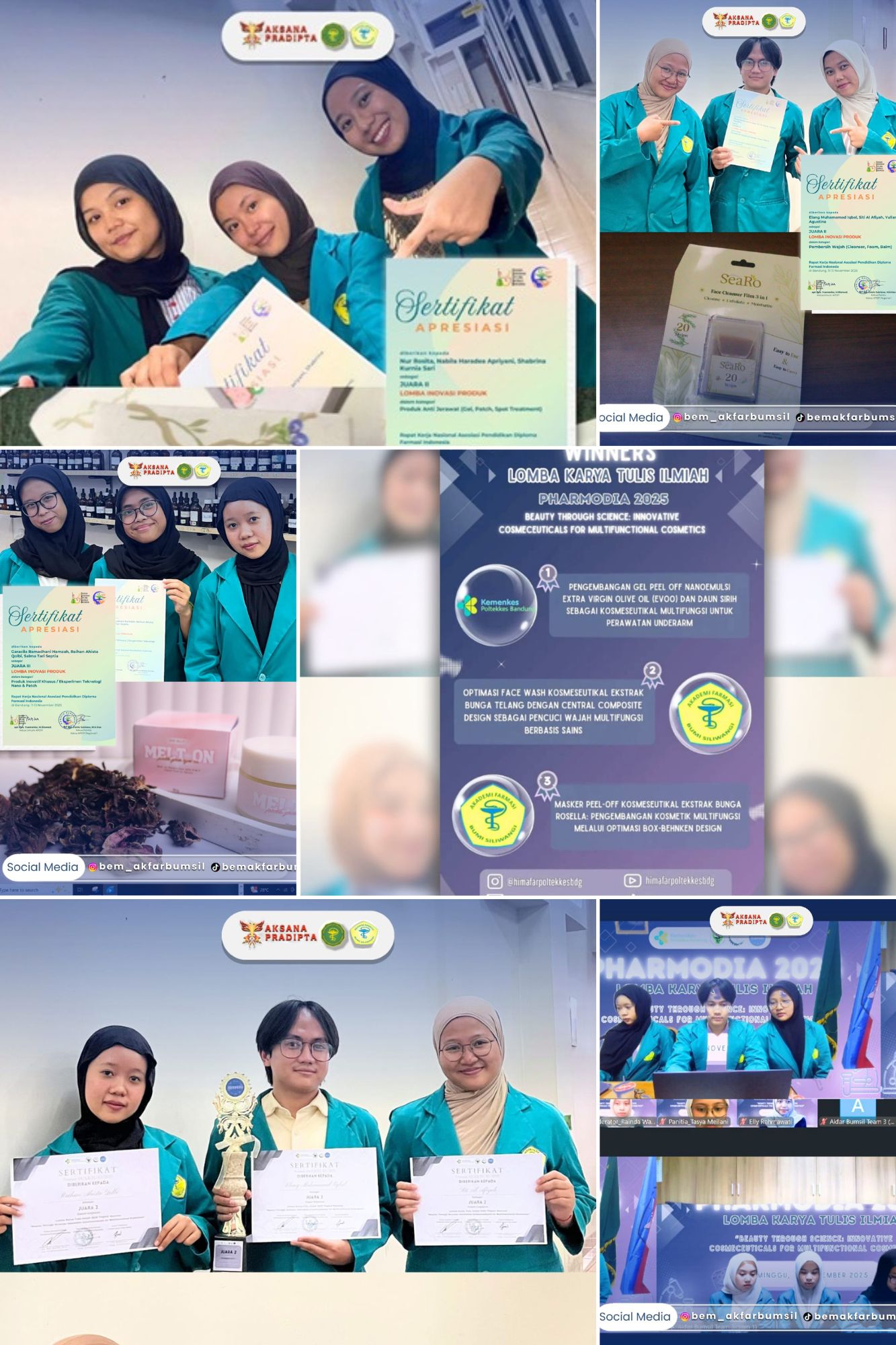 MAHASISWA AKFAR BUMI SILIWANGI RAIH PRESTASI GEMILANG DI AJANG LOMBA NASIONAL